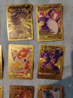 Pokemon Cards Gold Foil Fan Art Card Bundle X 12 V VMAX EX Charizard Moltres - Image 5