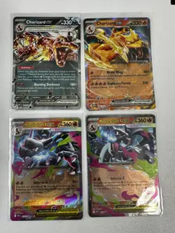 Pokemon TCG Charizard EX Evolution Holo Bundle 4 Cards - Image 1