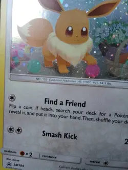 Pokemon Eevee SM184 Cosmos Holo Promo TCG Card English Mizue - LP - Image 3