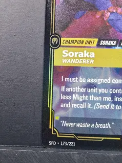 173/221 Soraka - Wanderer : Rare Foil Riftbound TCG Card : Spiritforged - Image 5