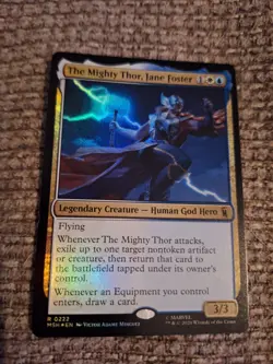 The Mighty Thor, Jane Foster Foil Marvel Super Heroes Mtg Nm 0222 - Image 1