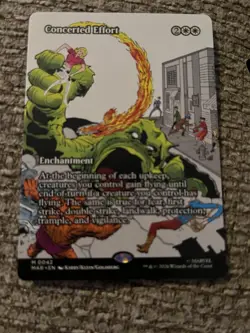 Concerted Effort Borderless Marvel Super Heroes Mtg Nm 0042 - Image 1