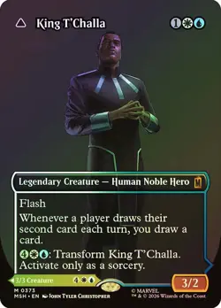 King T'Challa Foil Borderless Marvel Super Heroes NM MTG - Image 1