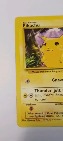 Pokemon TCG Pikachu 58/102 NM LP Base Set Vintage 1999 WOTC - Image 3