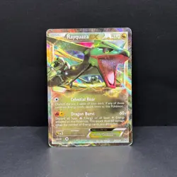 Rayquaza EX 85/124 Holo EX Rare Dragons Exalted Pokemon Damaged/HP - Image 1
