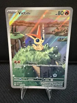 Pokemon TCG Victini #208 Black Star Promo Scarlet & Violet Full Art Promo NM - Image 1
