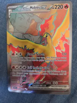 Pokemon TCG Team Rocket's Moltres EX 208/182 Destined Rivals Full Art - Image 1