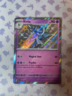 Kirlia - 154/091 - Paldean Fates - Pokemon TCG Card NM Rare Baby Shiny - Image 2