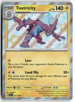 Toxtricity 141/091 Shiny Rare Paldean Fates Pokemon Near Mint - Image 1