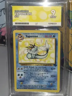 Pokemon Vaporeon Card 28/64 Non-Holo, Jungle Set Rare Ace Grade 9 - Image 5