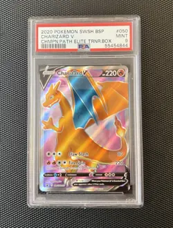 POKEMON TCG CHARIZARD V SWSH050 SWORD AND SHIELD PROMO PSA 9!! - Image 1