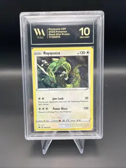 2020 POKEMON RAYQUAZA HOLO SWSH029 BLACK STAR PROMO WAG GEM-MINT 10 - Image 1