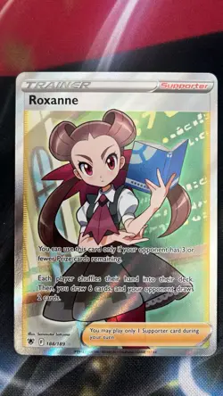 Pokemon TCG Roxanne 188/189 Astral Radiance Ultra Rare Full Art Holo Trainer - Image 1