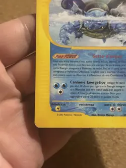 Blastoise 37/165 Set Expedition Rara Carta Pokemon Italiana Good Played - Image 3