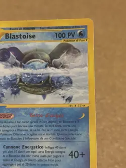 Blastoise 37/165 Set Expedition Rara Carta Pokemon Italiana Good Played - Image 5