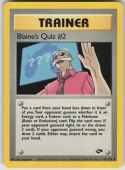 Pokemon TCG Blaine's Quiz #2 Uncommon Gym Challenge 111/132 - Image 1