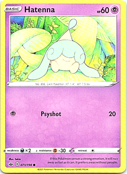 Hatenna 071/198 Regular Pokemon Chilling Reign Near Mint - Image 1