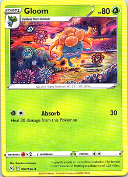 Gloom 002/196 Pokemon Lost Origin Regular Light Play - Image 1
