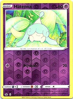 Hatenna 071/198 Reverse Holo Pokemon Chilling Reign Near Mint - Image 1