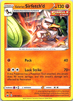 Galarian Sirfetch'd 079/198 Regular Pokemon Chilling Reign Near Mint - Image 1