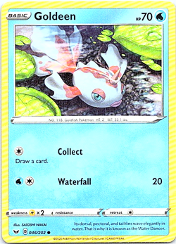 Goldeen 046/202 Regular Pokemon Sword & Shield Light Play - Image 1