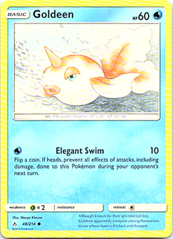 Goldeen 48/214 Pokemon Unbroken Bonds Light Play - Image 1