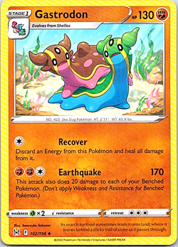 Gastrodon 102/196 Pokemon Lost Origin Regular Light Play - Image 1