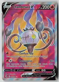 Chandelure V 247/264 Ultra Rare Fusion Strike Pokemon NM - Image 1