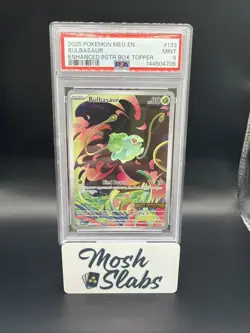 Pokemon TCG Bulbasaur 133/132 Stamped Promo Mega Evolution PSA 9 - Image 1