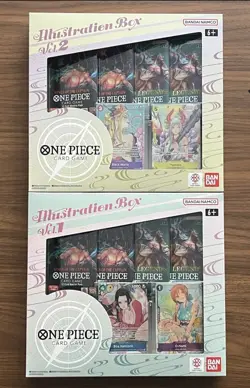 One Piece Trading Card Game: Illustration Boxes Volume 1 & 2 Set Factory Sealed - Image 1