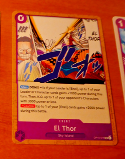 ONE PIECE ENGLISH CARD GAME CARTE CARTE EL THOR OP15-075 EN MINT 2026 - Image 1