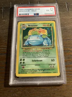 1999 Pokemon Game Venusaur Holo #15 PSA Graded EX-MT Card - Image 1