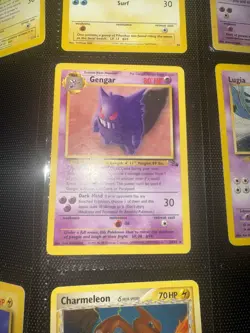 Pokemon TCG Gengar Fossil 20/62 Non-Holo Rare Card Vintage 1999 - Image 1