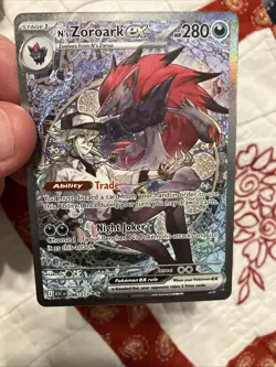 N's Zoroark EX 286/217 Ascended Heroes Special Illustration Rare Nice! - Image 1