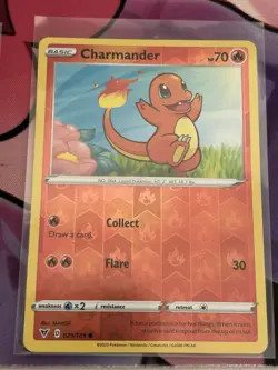 Charmander 023/185 Reverse Holo Vivid Voltage Pokemon Card NM - Image 1