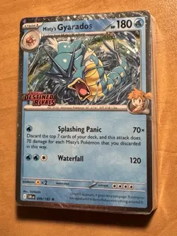 Misty’s Gyarados 049/182 Destined Rivals Prerelease Promo SEALED Pokemon Card - Image 1