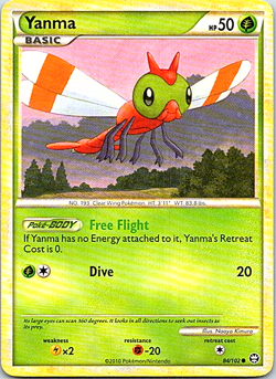 Yanma 84/102 Pokemon Triumphant Regular Light Play - Image 1