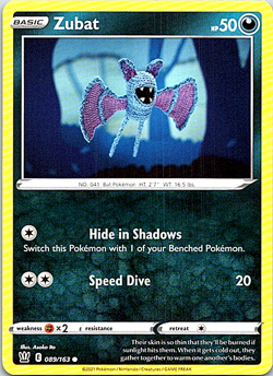 Zubat 089/163 Regular Pokemon Battle Styles Near Mint - Image 1