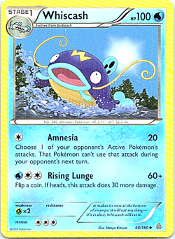 Whiscash 40/160 Pokemon Primal Clash Light Play - Image 1