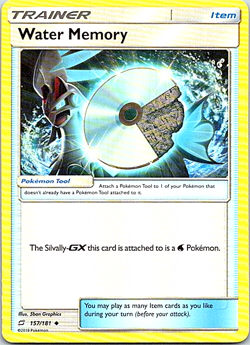 Water Memory 157/181 Pokemon Sun & Moon Team Up Regular Light Play - Image 1
