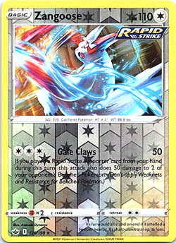Zangoose 120/198 Reverse Holo Pokemon Chilling Reign Near Mint - Image 1
