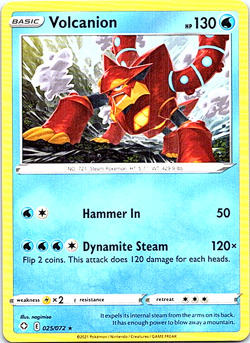 Volcanion 025/072 Regular Pokemon Shining Fates Near Mint - Image 1