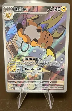 Pokemon TCG Card Raichu 211/193 Sv02: Paldea Evolved Holo NM Condition - Image 1