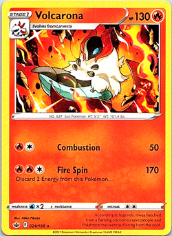 Volcarona 024/198 Regular Pokemon Chilling Reign Near Mint - Image 1