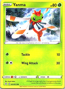 Yanma 001/072 Regular Pokemon Shining Fates Near Mint - Image 1