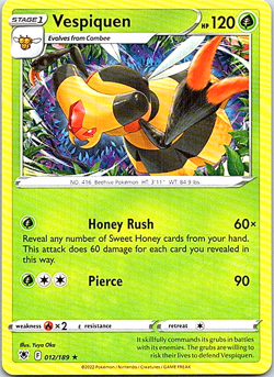 Vespiquen 012/189 Pokemon Astral Radiance Regular Light Play - Image 1