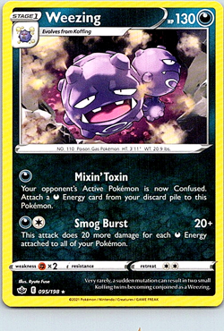 Weezing 095/198 Regular Pokemon Chilling Reign Near Mint - Image 1