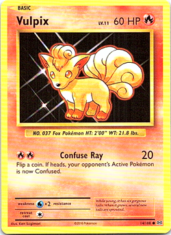Vulpix 14/108 Pokemon XY Evolutions Light Play - Image 1