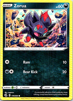 Zorua 170/264 Pokemon Fusion Strike Regular Light Play - Image 1