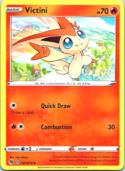 Victini 007/073 Pokemon Champion's Path Regular Light Play - Image 1